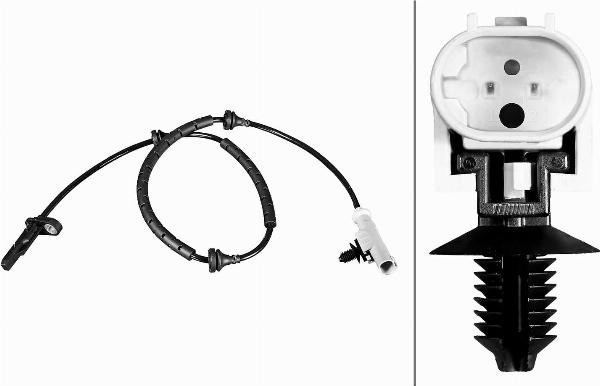 HELLA 6PU 358 216-371 - Датчик ABS, частота обертання колеса autocars.com.ua