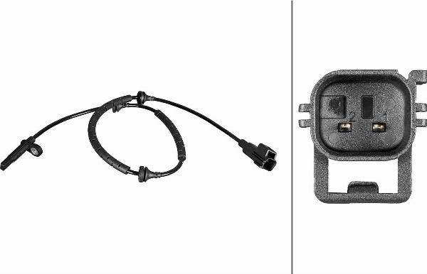 HELLA 6PU 358 216-411 - Датчик ABS, частота обертання колеса autocars.com.ua
