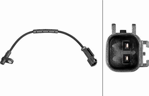 HELLA 6PU 358 216-591 - Датчик ABS, частота обертання колеса autocars.com.ua