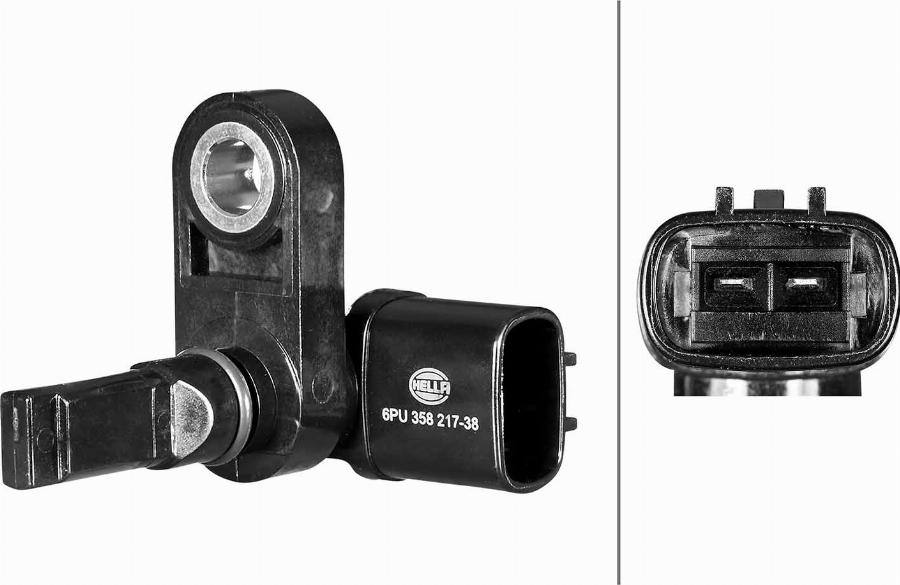HELLA 6PU 358 217-381 - Датчик ABS, частота обертання колеса autocars.com.ua
