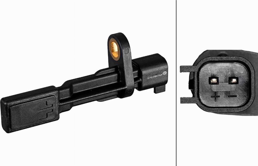 HELLA 6PU 358 218-721 - Датчик ABS, частота обертання колеса autocars.com.ua