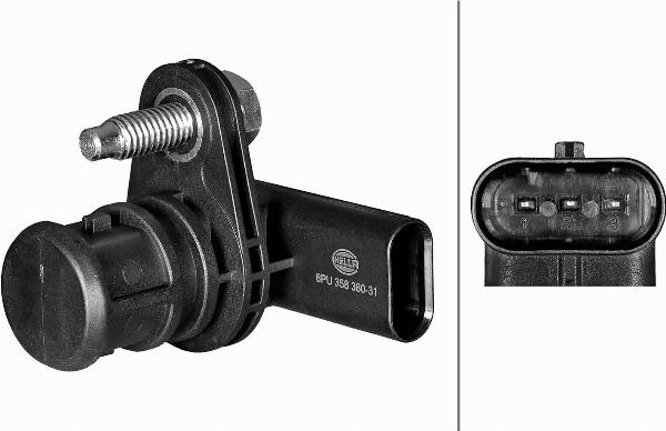HELLA 6PU 358 380-311 - Датчик, положення розподільного валу autocars.com.ua