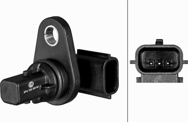 HELLA 6PU 358 380-621 - Датчик, положення розподільного валу autocars.com.ua