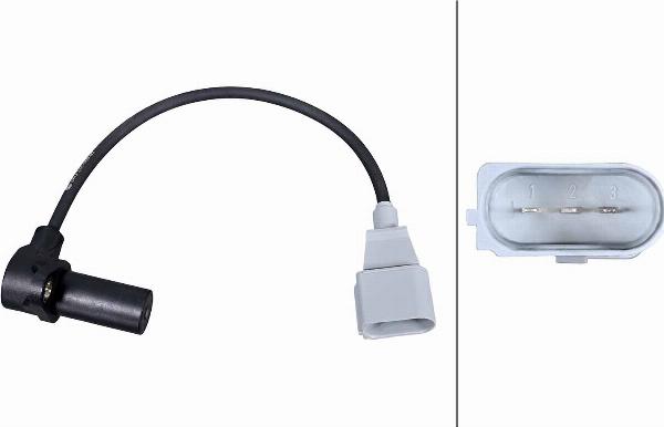 HELLA 6PU 358 380-831 - Датчик імпульсів, колінчастий вал autocars.com.ua