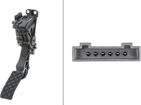 HELLA 6PV 008 495-711 - Датчик, положення педалі акселератора autocars.com.ua