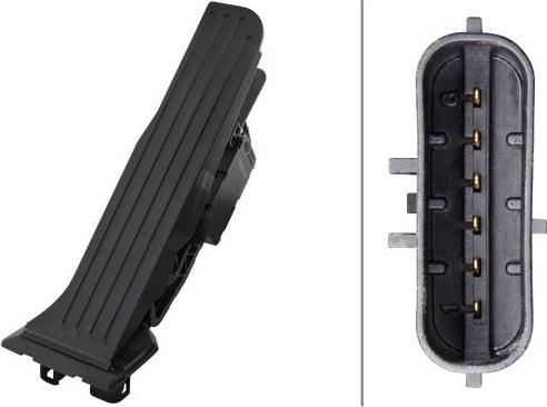 HELLA 6PV 008 890-701 - Датчик, положення педалі акселератора autocars.com.ua