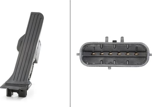 HELLA 6PV 008 890-711 - Датчик, положення педалі акселератора autocars.com.ua