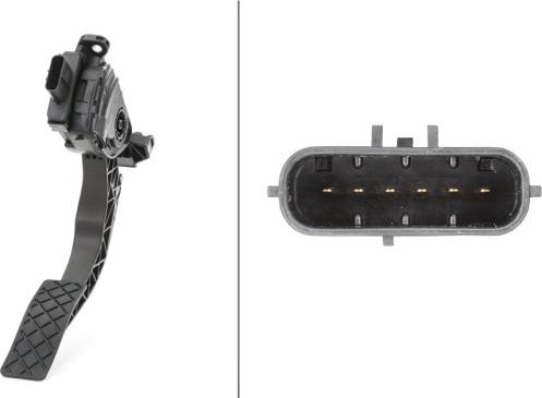 HELLA 6PV 009 505-701 - Датчик, положення педалі акселератора autocars.com.ua