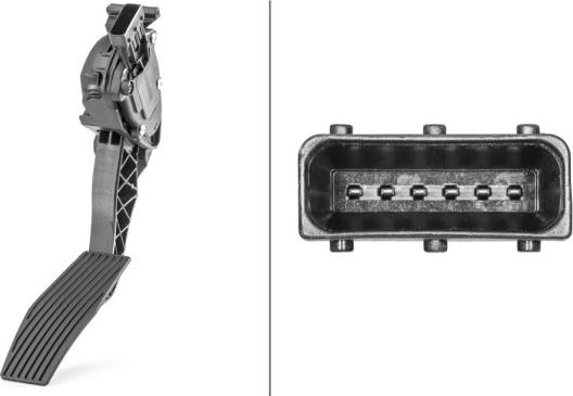 HELLA 6PV 009 765-741 - Датчик, положення педалі акселератора autocars.com.ua