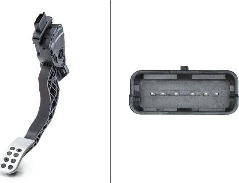 HELLA 6PV 009 949-731 - Датчик, положення педалі акселератора autocars.com.ua