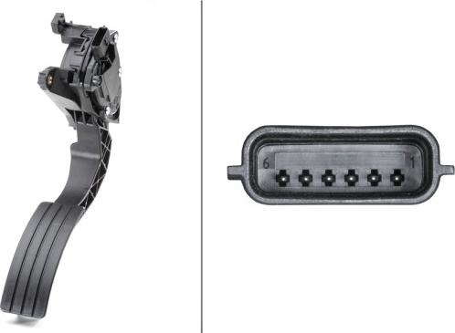 HELLA 6PV 009 978-731 - Датчик, положення педалі акселератора autocars.com.ua