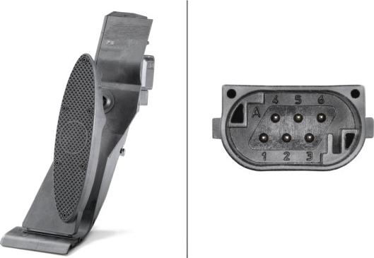 HELLA 6PV 010 946-431 - Датчик, положення педалі акселератора autocars.com.ua