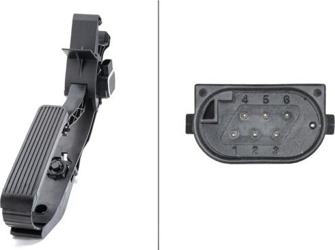 HELLA 6PV 010 946-481 - Датчик, положення педалі акселератора autocars.com.ua