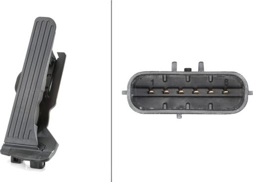 HELLA 6PV 011 040-711 - Датчик, положення педалі акселератора autocars.com.ua