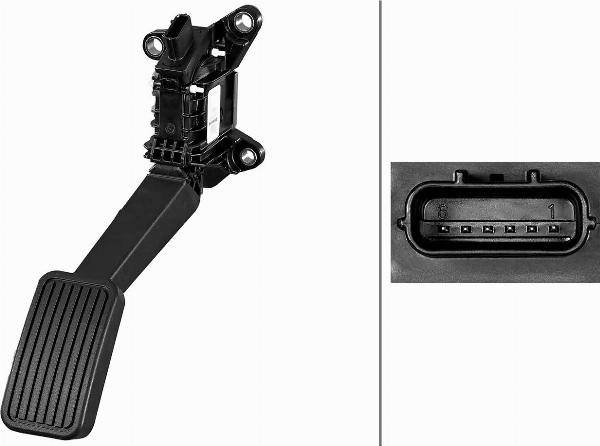 HELLA 6PV 011 673-251 - Датчик, положення педалі акселератора autocars.com.ua