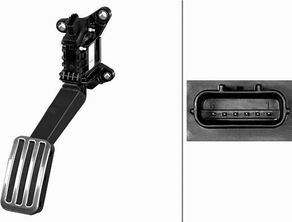 HELLA 6PV 011 673-281 - Датчик, положення педалі акселератора autocars.com.ua