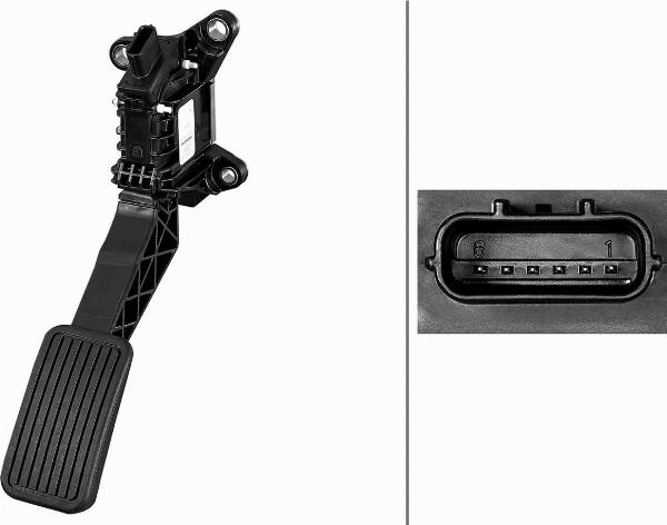 HELLA 6PV 011 673-431 - Датчик, положення педалі акселератора autocars.com.ua