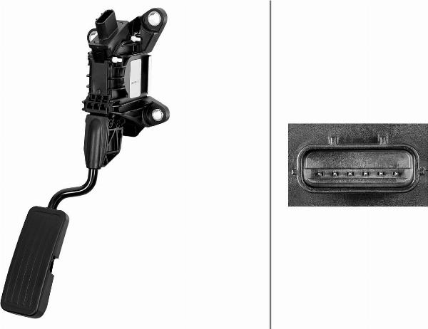 HELLA 6PV 011 673-711 - Датчик, положення педалі акселератора autocars.com.ua