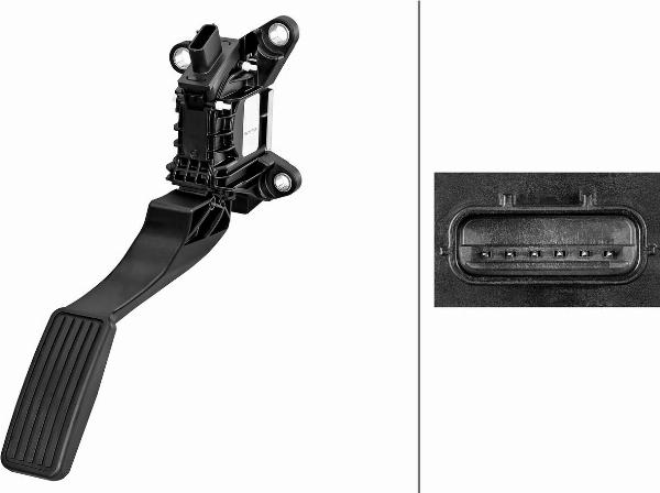 HELLA 6PV 011 673-801 - Датчик, положення педалі акселератора autocars.com.ua
