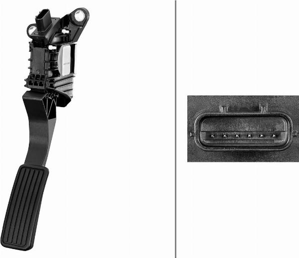 HELLA 6PV 011 673-851 - Датчик, положення педалі акселератора autocars.com.ua