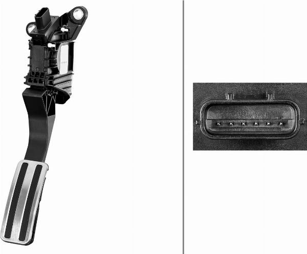 HELLA 6PV 011 673-861 - Датчик, положення педалі акселератора autocars.com.ua