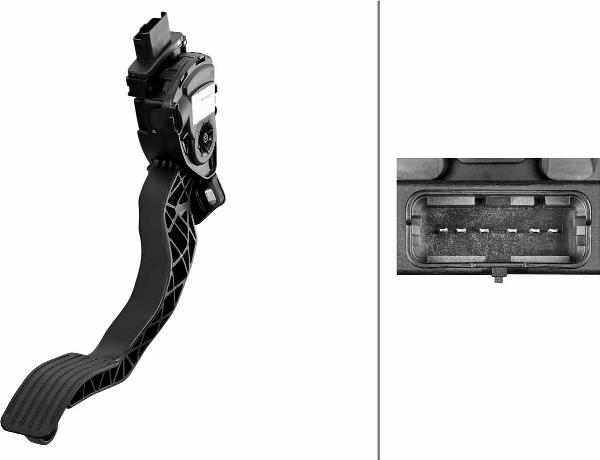 HELLA 6PV 312 082-001 - Датчик, положення педалі акселератора autocars.com.ua