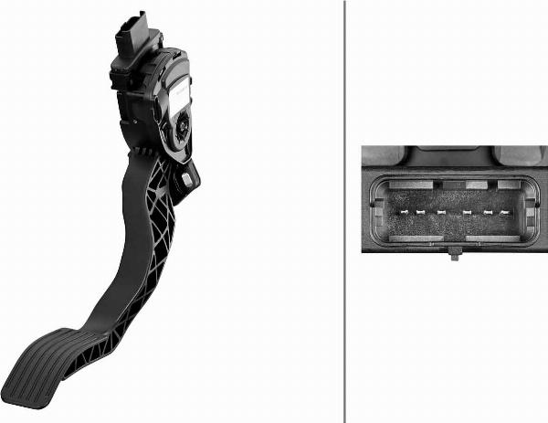 HELLA 6PV 312 082-011 - Датчик, положення педалі акселератора autocars.com.ua