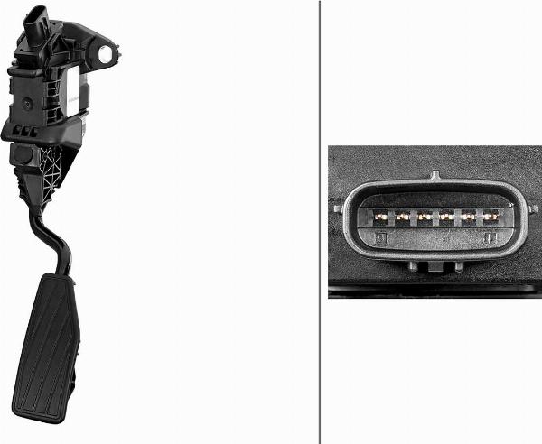 HELLA 6PV 312 094-091 - Датчик, положення педалі акселератора autocars.com.ua