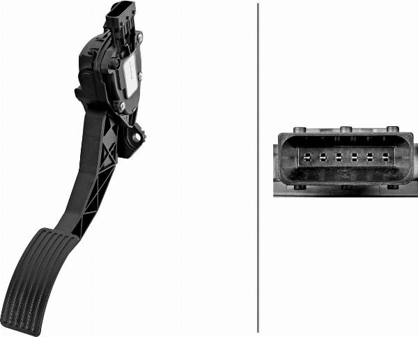 HELLA 6PV 312 402-001 - Датчик, положення педалі акселератора autocars.com.ua