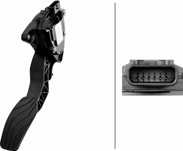 HELLA 6PV 312 404-011 - Датчик, положення педалі акселератора autocars.com.ua