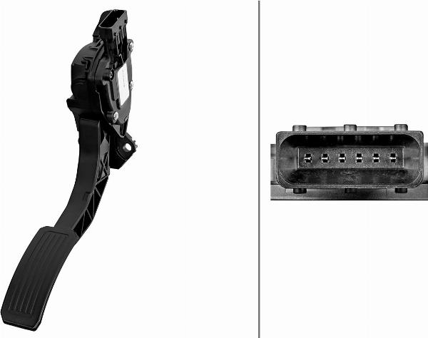 HELLA 6PV 312 411-001 - Датчик, положення педалі акселератора autocars.com.ua