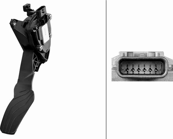 HELLA 6PV 312 450-021 - Датчик, положення педалі акселератора autocars.com.ua