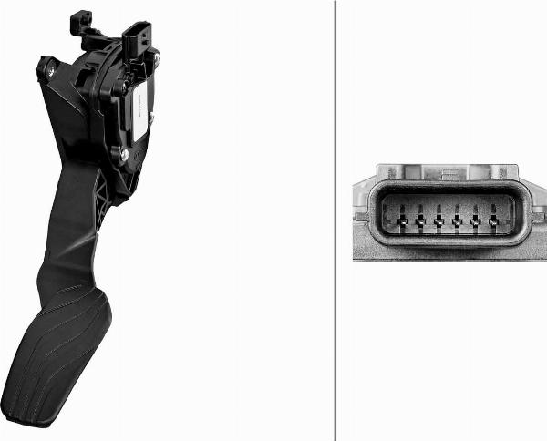 HELLA 6PV 312 450-031 - Датчик, положення педалі акселератора autocars.com.ua
