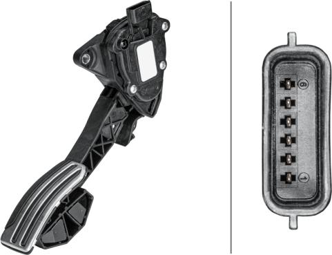 HELLA 6PV 358 156-211 - Датчик, положення педалі акселератора autocars.com.ua
