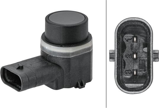 HELLA 6PX358 141-771 - Датчик, система допомоги при парковці autocars.com.ua