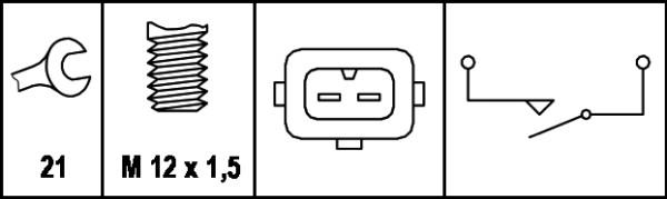 HELLA 6ZF 007 673-001 - Датчик, контактний перемикач, фара заднього ходу autocars.com.ua