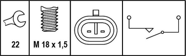 HELLA 6ZF 008 621-301 - Датчик, переключатель, фара заднего хода avtokuzovplus.com.ua