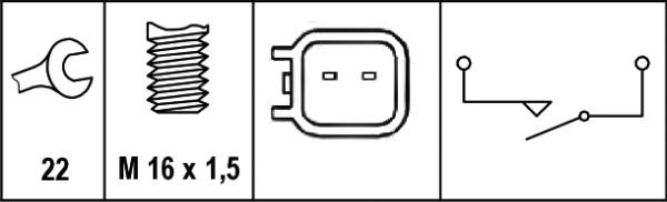 HELLA 6ZF 010 965-031 - Датчик, контактний перемикач, фара заднього ходу autocars.com.ua