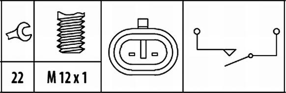 HELLA 6ZF 181 612-021 - Датчик, контактний перемикач, фара заднього ходу autocars.com.ua