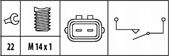 HELLA 6ZF 181 612-031 - Датчик, контактний перемикач, фара заднього ходу autocars.com.ua