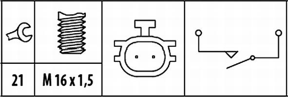 HELLA 6ZF 181 612-061 - Датчик, контактний перемикач, фара заднього ходу autocars.com.ua