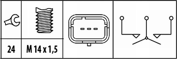HELLA 6ZF 181 612-071 - Датчик, контактний перемикач, фара заднього ходу autocars.com.ua