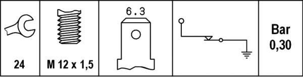 HELLA 6ZL 003 259-131 - Датчик, тиск масла autocars.com.ua