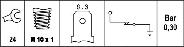 HELLA 6ZL 003 259-391 - Датчик, тиск масла autocars.com.ua