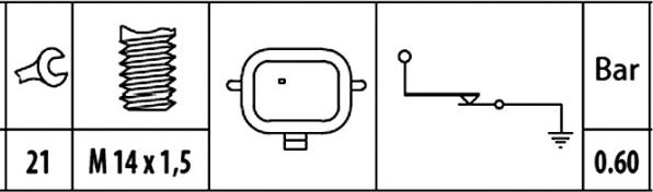 HELLA 6ZL 003 259-401 - Датчик, тиск масла autocars.com.ua