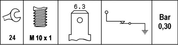 HELLA 6ZL 003 259-641 - Датчик, давление масла avtokuzovplus.com.ua