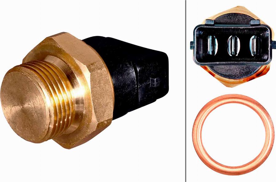 HELLA 6ZT 010 967-601 - Термовимикач, вентилятор радіатора / кондиціонера autocars.com.ua