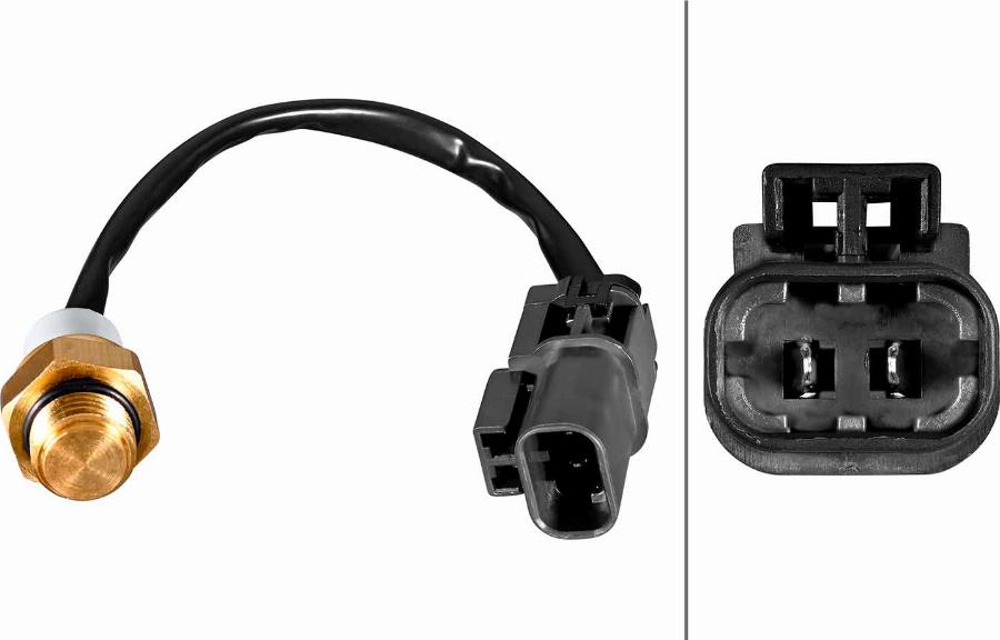 HELLA 6ZT 010 967-611 - Термовимикач, вентилятор радіатора / кондиціонера autocars.com.ua