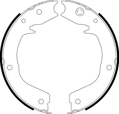 HELLA 8DA 355 050-701 - Комплект тормозов, ручник, парковка autodnr.net