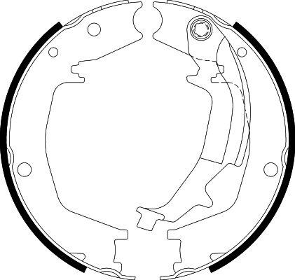 HELLA 8DA 355 050-731 - Комплект тормозов, ручник, парковка avtokuzovplus.com.ua